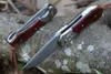 MM7695 Flipper Folding Knife VG10 Damascus Steel Blade CNC Finish Rosewood with Steel Sheet Ball Bearing Fast Open EDC Pocket Knives