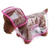 犬アパレルペットレインコート防水透明レインウェアフード付きレインコート犬用耐水性コート子犬ジャケットポンチョ