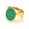 Anillos de banda JQUEEN Golden Malachite Irregular Anillo de carburo de tungsteno Signet Joyería para hombres 231218