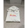 Celinnes Hoodie Designer Fashion Women's Man's Cel High Version New Gradual Color Letter Sweater For With Loose Drawstring