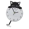 Horloges murales exquise apparence de chaton horloge suspendue décorative pour la maison