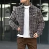 Mäns jackor 2023 Mens Outwear Casual Flip Collar Zipper Fragrance Style Male Jacket Fashion Coat Streetwear Ropa de Hombre