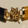 Whole Cheap FABULOUS QVC 14k Yellow Gold Chinese Jade Bracelet295Z