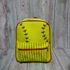 Plecak żółty baseball softball w stylu plecak na świeżym szkole podstawowej torby na zewnątrz torba na zewnątrz chłopięce prezenty