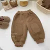Legginsy Rajstopy Ubrania dla niemowląt Wschodliwe spodnie zagęszczone zima jesień dzieci chłopcy dla dzieci ciepłe dzieci 231218