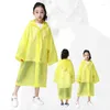 Impermeables al aire libre EVA niños adultos impermeable engrosado reutilizable capa de lluvia unisex Tour senderismo ciclismo impermeable con capucha ropa de lluvia