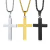 Collana con croce di Gesù da uomo in acciaio inossidabile placcato oro Hip Hop di nuovo arrivo