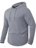 Sweats à capuche pour hommes 2023 Hommes Solide Noir Gris Sweat à capuche à manches longues Sweat à capuche pour hommes Sports Fitness Gym Running Casual Slim Pull Tops