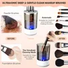 Makeup Borstes Electric Makeup Brush Cleaner Automatic Cosmetics Brush Cleaner för alla storlekar Borstar Ställ USB -laddning Rengöring Makeup Borstes 231218