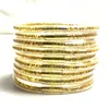 Bangle 9 stks/set Glanzende Glitter Stapelbare Jelly Bangles Armbanden Set Voor Vrouwen Siliconen Lichtgewicht Pols Meisjes