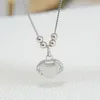 Pendant Necklaces S925 Sterling Silver Necklace Female Hetian Jade Changminglock Xiangyun Temperament Peace Lock Chalcedony Small Blessing