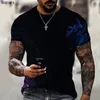 Homens Camisetas 2023 Verão Moderno Estilo Europeu e Americano T-shirt Plus Size 3D Impressão Personalizada