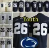 CUSTOM Youth Nittany Lions # 9 Trace Mcsorley 26 Saquon Barkley Kids Big Ten Penn State Bleu Marine Blanc Ed College Football