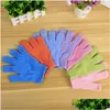 Bath Brushes, Sponges & Scrubbers Five Finger Polyester Bath Sponges Scrubbers Exfoliating Gloves Disposable For El Drop Delivery Home Dh5Yh