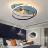 Plafondverlichting Led Kinderkamer Cartoon Creatieve Astronaut Lamp Moderne Jongen Meisje Slaapkamer Thuis Binnenverlichtingsarmaturen