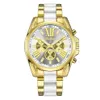 Zegarek na rękę klasyczny męski zegarek geneva reloj hombre moda kwarc Gold Zegarek Meski Multi-Dial Clocks Luminous Montre Homm296c