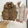 Kvinnors västar Lady Korean Fashion Sleeveless Cardigan Kvinnor Vinterkläder Kvinna Kvinna varm väst Casual Girls Beautiful Outerwear