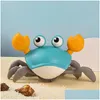 Bath Toys Big Crab Clockwork Baby Spädbarn Vatten Klassisk Toy Beach för Drag Tub Summer Kids Drop Delivery Maternity Shower Otgv8