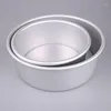 Baking Moulds 4/6/8inch Aluminum Alloy Round Chiffon Cake Pan Removable Bottom Hollow Chimney Mold DIY Tools