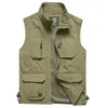 Gilet da uomo FGKKS Gilet da uomo in rete Multi tasca Giacca senza maniche ad asciugatura rapida Reporter Gilet da pesca sottile casual allentato all'aperto Uomo 231219