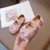 Flat shoes Kids Shoes Bow Princess Spring Autumn Sweet Crystal Flats Baby Soft-soled Mary Jane Loafer Footwear Size 23-35 231219