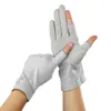 Cinq doigts Gants Fingerless Pouce Index Doigt Stretch Solaire Anti-UV Anti-dérapant Femmes Conduite Dentelle ST005340Z