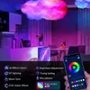 Dekorative Objekte Figuren Fernbedienung mit Bluetooth-kompatibler LED RGB USB Smart Clouds Nachtlampe Einfache Installation für Partyzubehör 231218