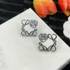 Boucles d'oreilles de styliste charmantes pour femmes, avec strass, classiques, en or 18 carats, clous d'oreilles, cadeaux d'anniversaire de mariage