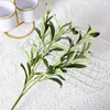 Decorative Flowers Artificial Olive Green Leaf Branches With Fruits Fake Plants Home Garden El Wedding Party Decoration Christmas