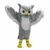 Weihnachtsgrau Eul Vogel Maskottchen Kostüm Halloween Fancy Party Kleid Cartoon Charakter Outfit Anzug Anzug Erwachsener Größe Geburtstag Outdoor Outfit