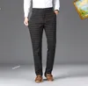 Newf Spring Men's Fashion Luxury Classic Black Elastic Business Slim Fit Straight Leg Trousers Pants Youth Fashion Trend Boy Suit Overized Pants