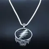 Colares de pingente Crânio de aço inoxidável colar de corrente para homens mulheres prata cor jóias cadenas mujer n4206s031258n
