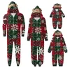 Family Matching Outfits Christmas Clothes Plaid Snowflake Print Pajamas Suits Zipper Sleepwear Navidad 231218