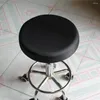 椅子は33cmの厚さの弾性コットンラウンドクッションカバー取り外し可能な洗える家具プロテクター（黒）