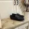 Designer tofflor Capri loafers kvinnor sandaler platt mule loafer plattform mules guneine läderskor gummisula