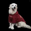 Roupas de cachorro roupas de cachorro outono inverno grande capuz quente golden retriever natal para cães grandes traje