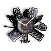 Wall Clocks Band Music Live Record Clock Vintage Carved Gramophone N Roll Classic Lovers Gift