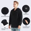 Men's Hoodies Sweatshirts Winter and women's USB Heated hoodies Cotton Zipper Pocket Wool Thick Lovers Fallwinter Heating casual 231218