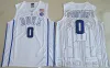 CUSTOM Men Duke Blue Devils 0 Jayson Tatum College Jersey University Black White Basketball Jerseys Excellent Quality Wear NCAA