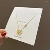 Pendant Necklaces Delicate Butterflies Necklace Women High Quality Alloy Irregular Clavicle Chain Girls Fashion Party Jewelry Decoration
