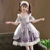 Girl's Dresses Summer Lolita Child Costume Kaii Girls Casual Midi Dress Children Dresses For Teens Party Princess Sundress 12 13 15 Year Old