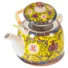 Dinnerware Sets Retro Teapot Ceramic Pitcher Camping Kettle Chinese Style With Handle Ceramics Vintage Portable El