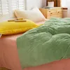 Set di biancheria da letto EGW Copripiumino in pile di velluto Inverno addensato Set di cristalli AB Lato Candy 4 colori / set Copripiumino Federa Tessili per la casa