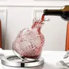 Bar Tools 360 Rotating Wine Decanter Tumbler Desig Magic Glass Set Luxury Creative Crystal Dispenser Goblet Liquor Bottle Home Bar Party 231218