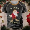 Men's T-Shirts Vintage Men's T-Shirts Christmas Outfits Santa Graphic Clothing Hip Hop Streetwear O Neck Extra Large For Mens Shirt Tees 2023 T231219