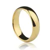 Bandringar och gratis gravering Anpassa Super Deal Ring Golden Plated Tungsten Woman Mans bröllopspar 231218