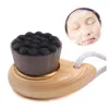 Doux doux fibre manche en bois brosse de nettoyage du visage-pores du visage nettoyage en profondeur du visage brosse de lavage outils de soins de la peau faveur de fête