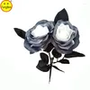 Dekorativa blommor Simulerade Rose Vintage Black Knight Single Simulation Flower Cool Stiliga Boy Man Gifts Happy Boys Birthday Party Decor