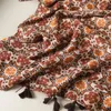 Des écharpes design à la mode luxueuse de coton polyvalent et des châles de linge de linge de coton et de lin pour une touche douce