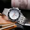 Mens Luxurys tittar på Sports Automatiska Omegwatches Men's Sea Horse 300 Three Eye Watch Ordinary 6-Pin Quartz Fashion